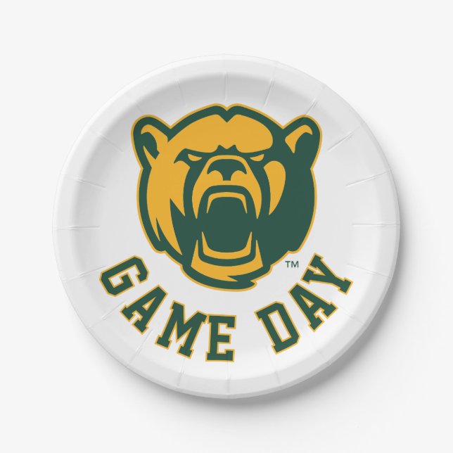 Baylor University Game Day Paper Plates (Front)