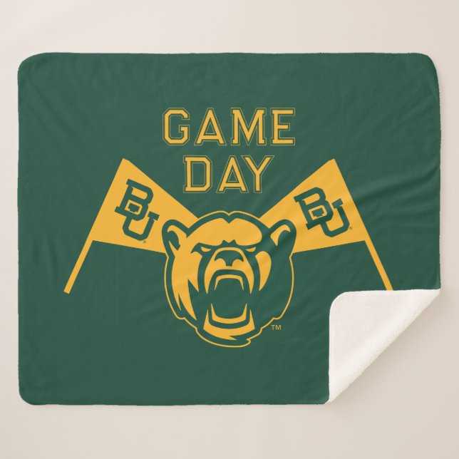 Baylor University Game Day Sherpa Blanket (Front (Horizontal))