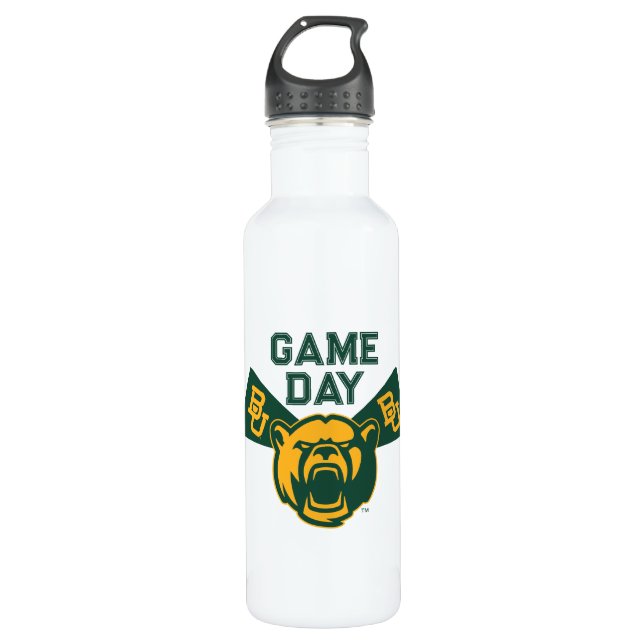 Baylor University Game Day Stainless Steel Water Bottle (Front)