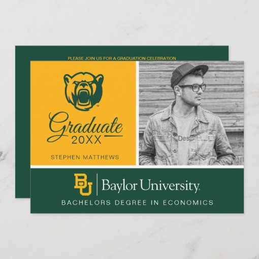 Baylor University Graduation Announcement Zazzle