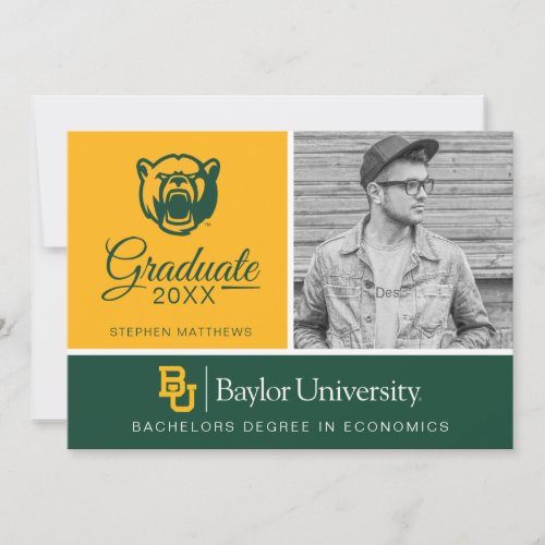 Baylor University Graduation Announcement