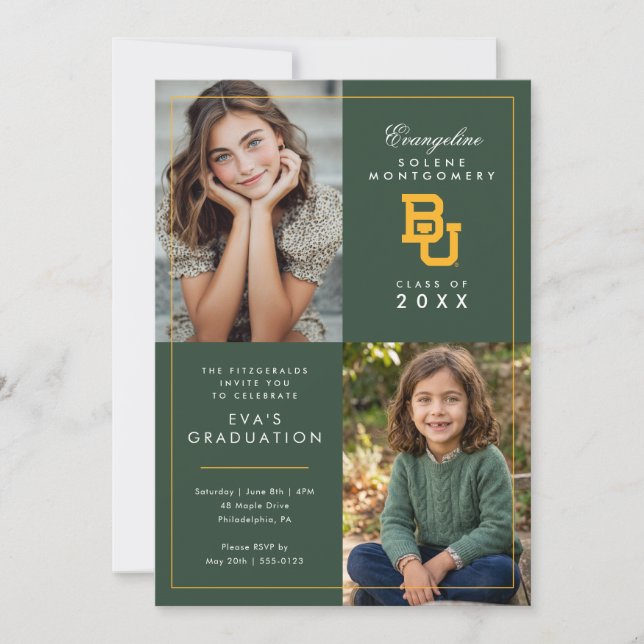 Baylor University Graduation Invitation (Front)