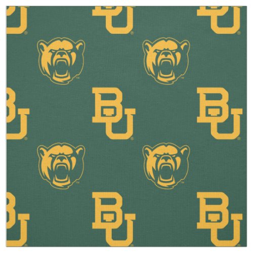 Baylor University Green Pattern Fabric