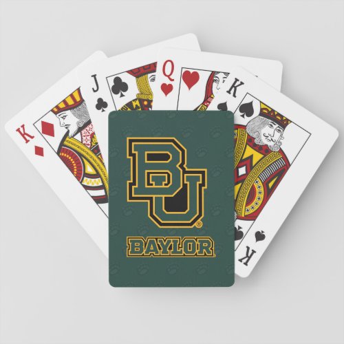Baylor University Logo Watermark Poker Cards