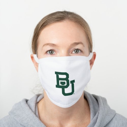 Baylor University Logo White Cotton Face Mask