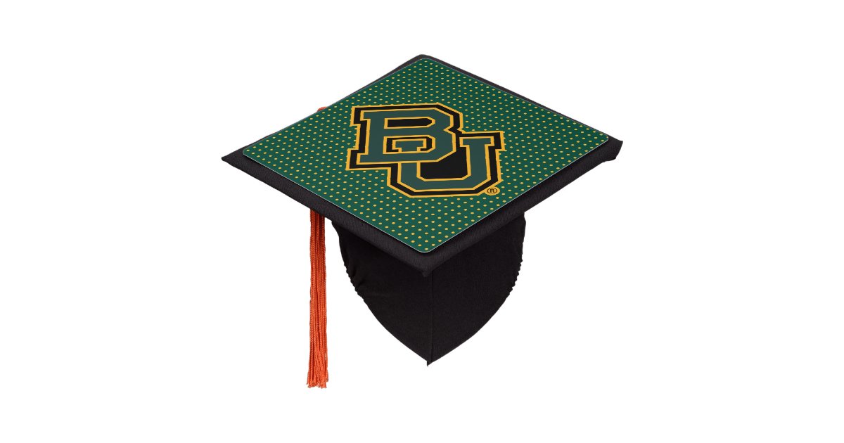 Baylor University Polka Dot Pattern Graduation Cap Topper Zazzle