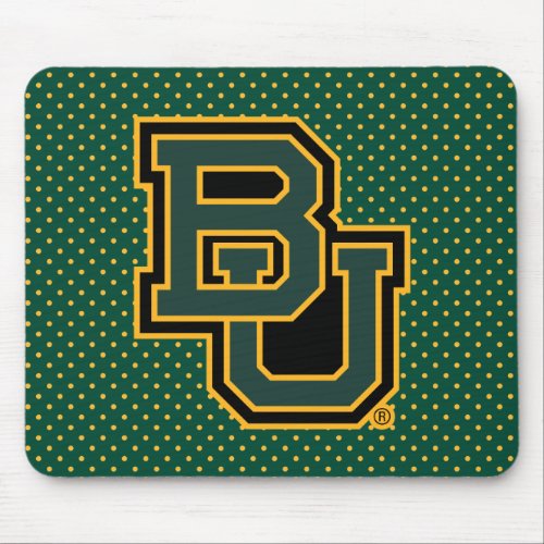 Baylor University Polka Dot Pattern Mouse Pad