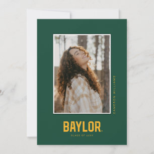 Baylor University Wordmark Gradaution Announcement