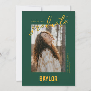 Baylor University Wordmark Gradaution Announcement