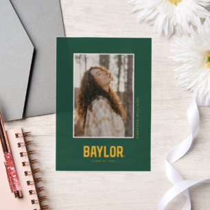 Baylor University Wordmark Gradaution Vellum Invitations