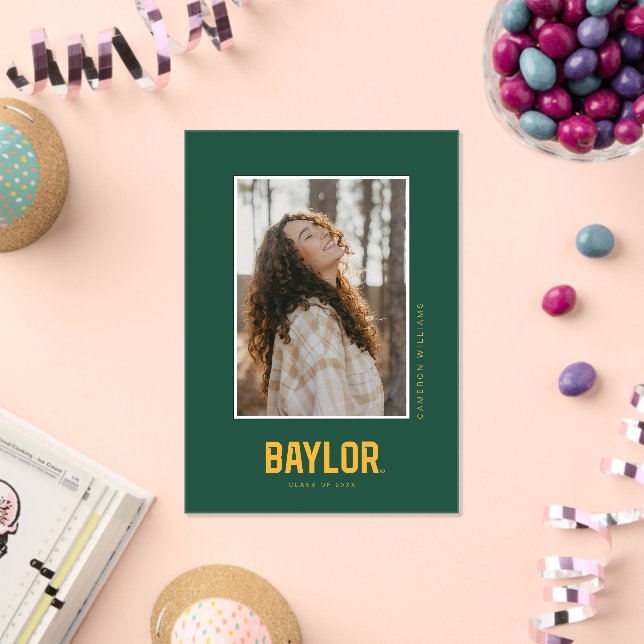 Baylor University Wordmark Graduation Acrylic Invitations (Insitu (Celebration))
