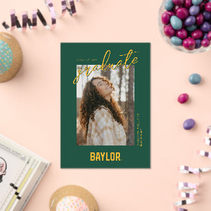 Baylor University Wordmark Graduation Acrylic Invitations