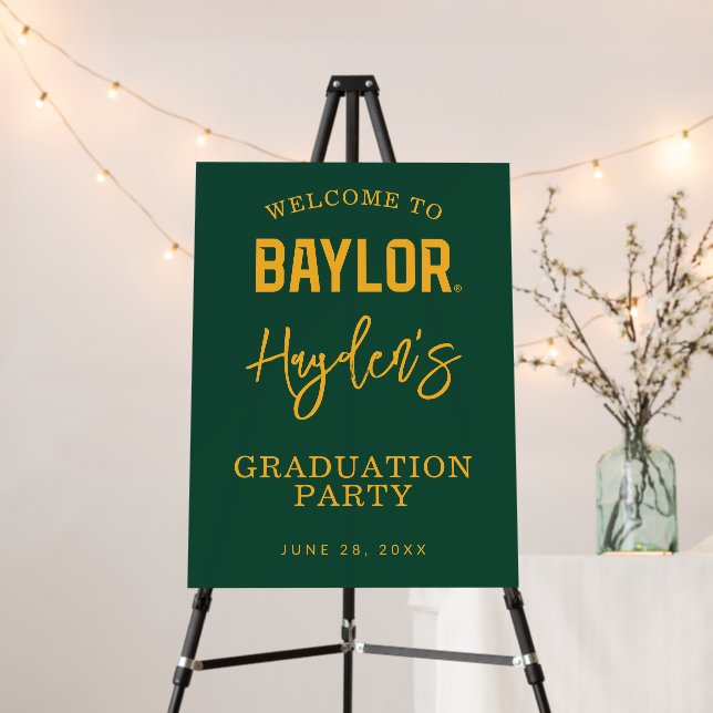 Baylor University Wordmark Graduation Foam Board (In Situ (Stand))