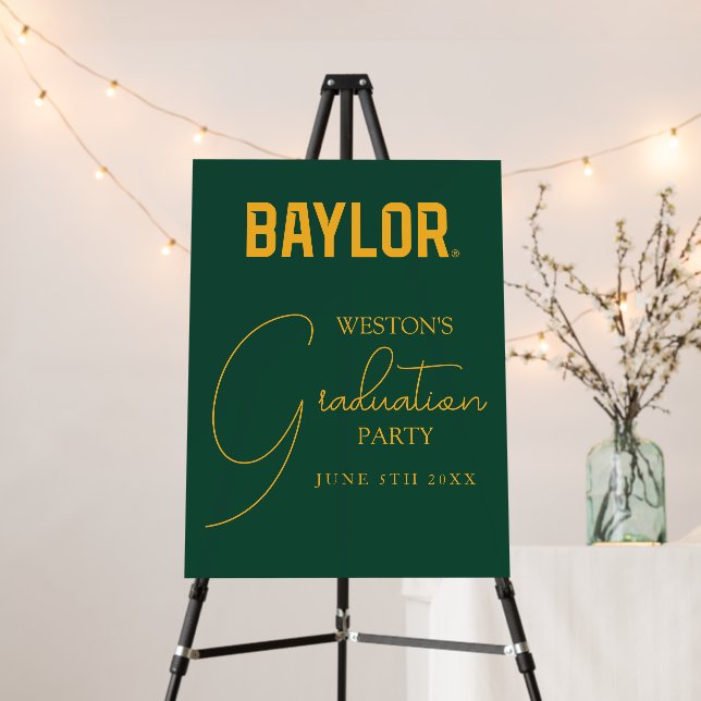Baylor University Wordmark Graduation Foam Board (In Situ (Stand))