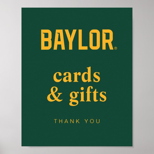 Baylor University Wordmark Graduation Poster (Front)
