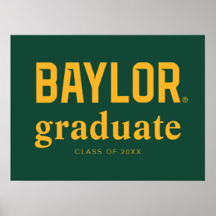 Baylor University Wordmark Graduation Poster