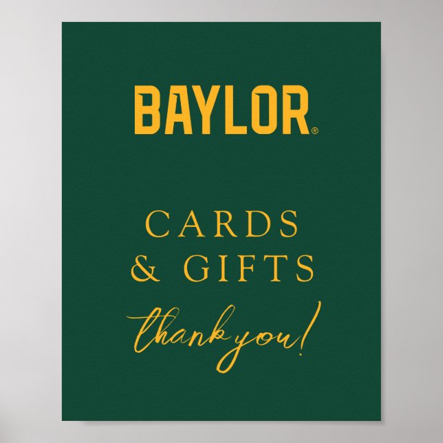 Baylor University Wordmark Graduation Poster (Front)