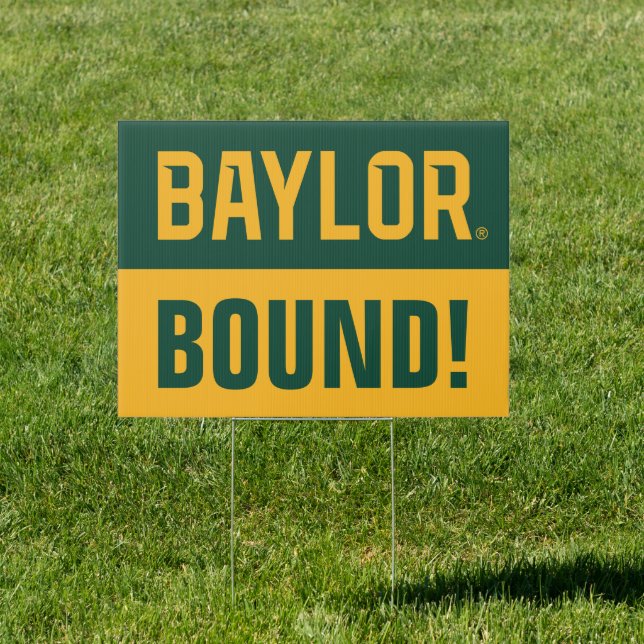 Baylor University Wordmark Graduation Sign (Insitu)