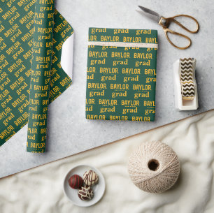Baylor University Wordmark Graduation Wrapping Paper