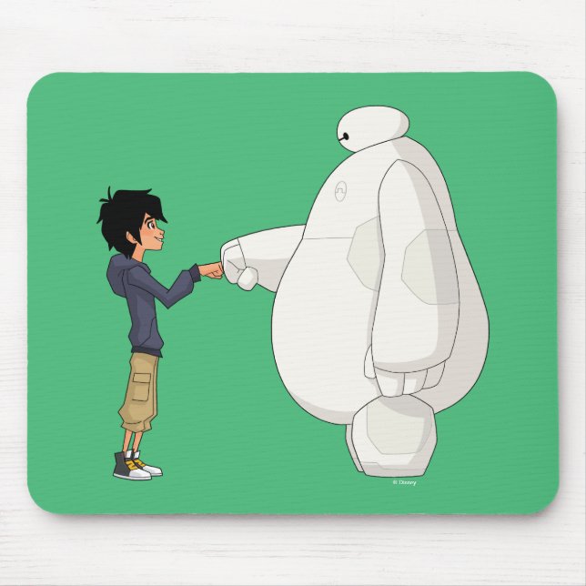 Baymax and Hiro Fist Bump Mouse Pad (Front)
