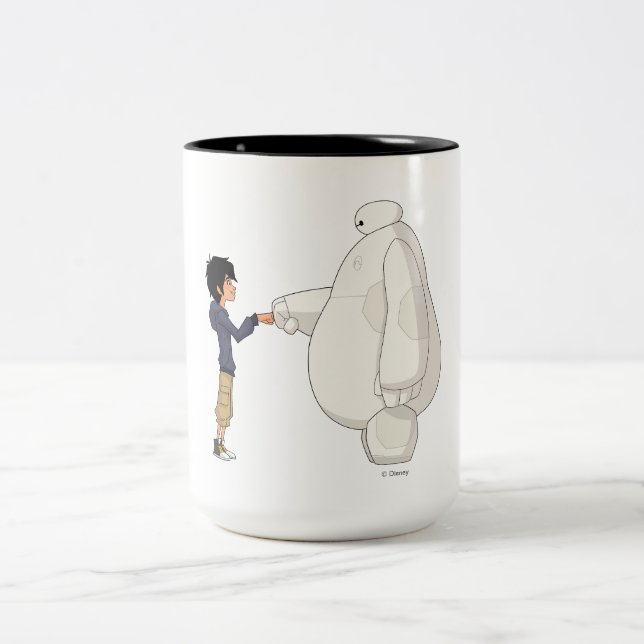 Baymax and Hiro Fist Bump Two-Tone Coffee Mug (Center)