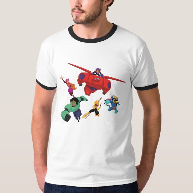 Baymax and his Super Hero Team T-Shirt (Front)