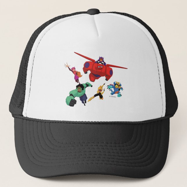 Baymax and his Super Hero Team Trucker Hat (Front)