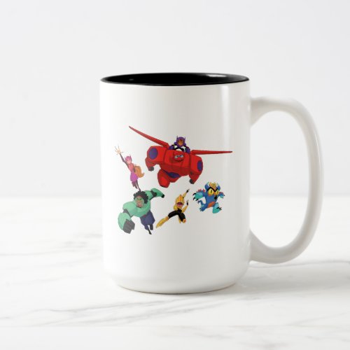Baymax and his Super Hero Team Two_Tone Coffee Mug