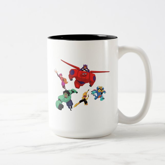 Baymax and his Super Hero Team Two-Tone Coffee Mug (Right)