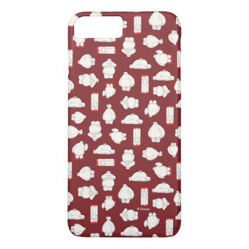 Baymax and Mochi Red Pattern iPhone 8 Plus/7 Plus Case