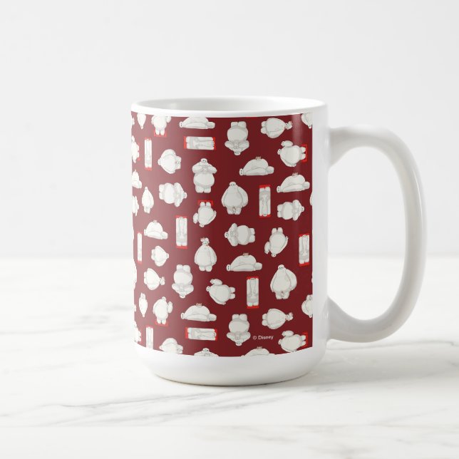 Baymax and Mochi Red Pattern Coffee Mug (Right)