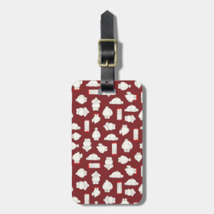 Baymax and Mochi Red Pattern Luggage Tag