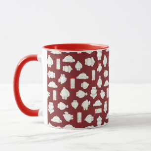 Baymax and Mochi Red Pattern Mug