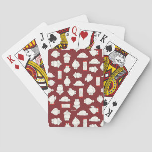 Baymax and Mochi Red Pattern Poker Cards