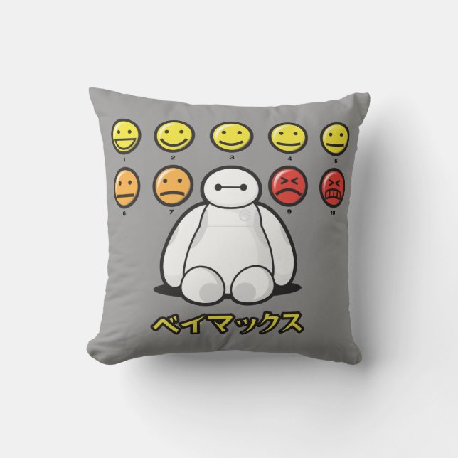 Baymax Emojicons Throw Pillow (Front)