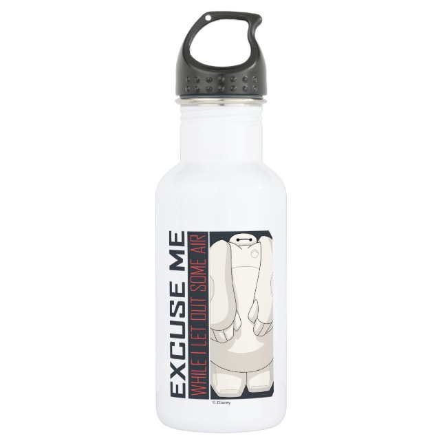 Baymax | Excuse Me Stainless Steel Water Bottle (Front)