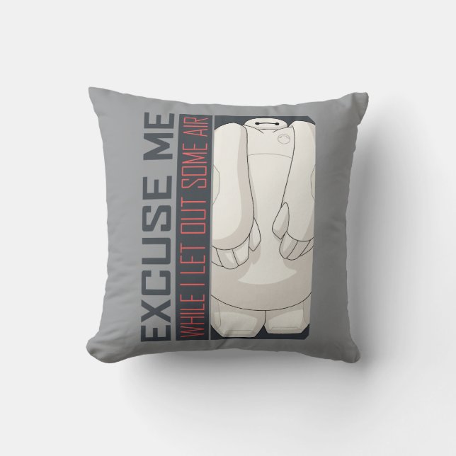 Baymax | Excuse Me Throw Pillow (Front)