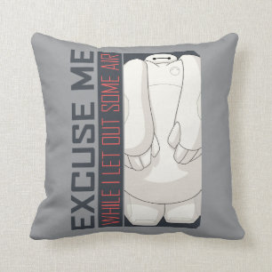 Baymax Excuse Me Throw Pillow