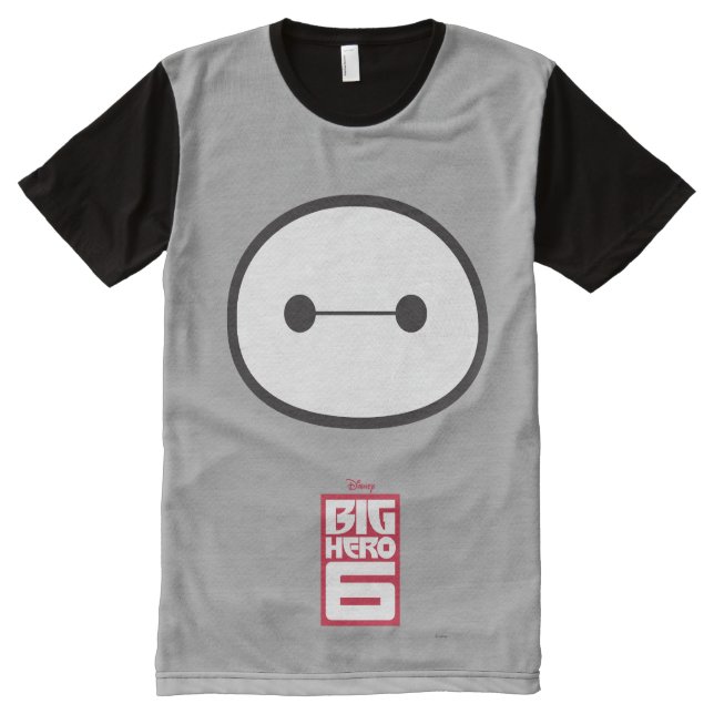 Baymax Face Outline All-Over-Print T-Shirt (Front)