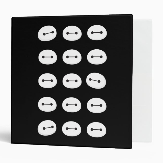 Baymax Face Pattern 3 Ring Binder (Front/Inside)