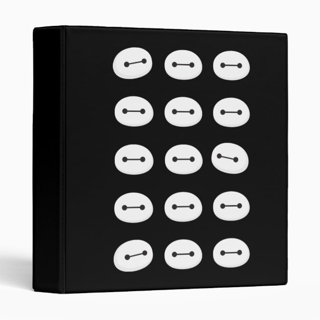 Baymax Face Pattern Binder (Front/Spine)