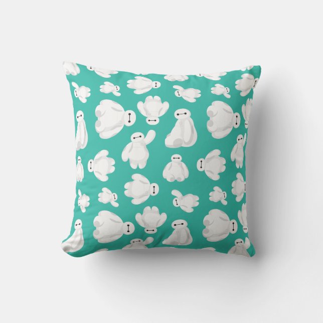 Baymax Green Classic Pattern Throw Pillow (Front)