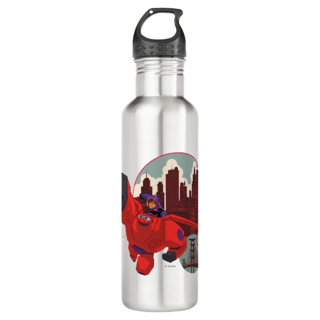 Baymax & Hiro | Hero Up Stainless Steel Water Bottle (Front)