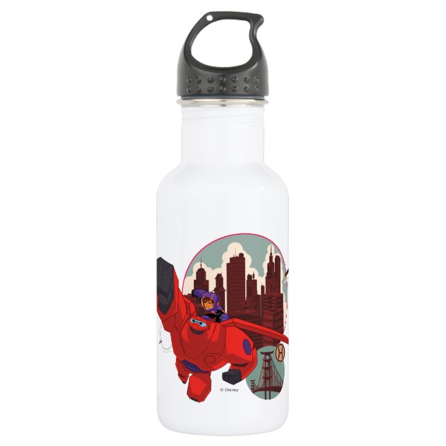 Baymax & Hiro | Hero Up Stainless Steel Water Bottle (Front)