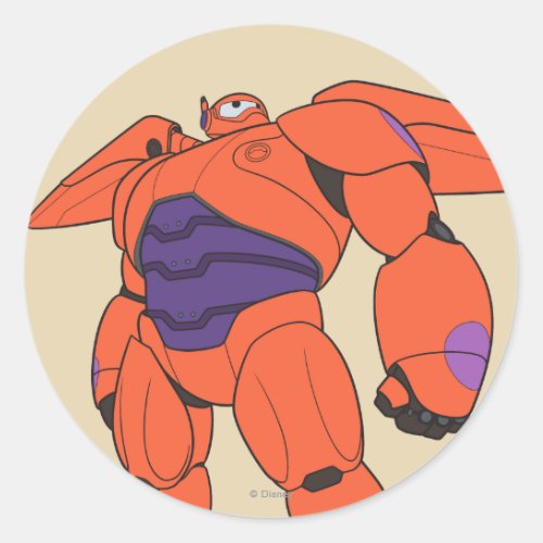 Baymax Orange Suit Classic Round Sticker