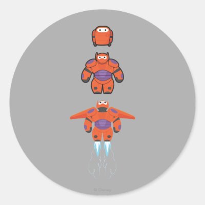Baymax Orange Super Suit Classic Round Sticker