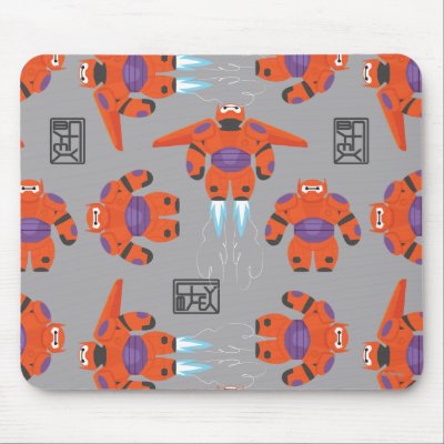 Baymax Orange Supersuit Pattern Mouse Pad