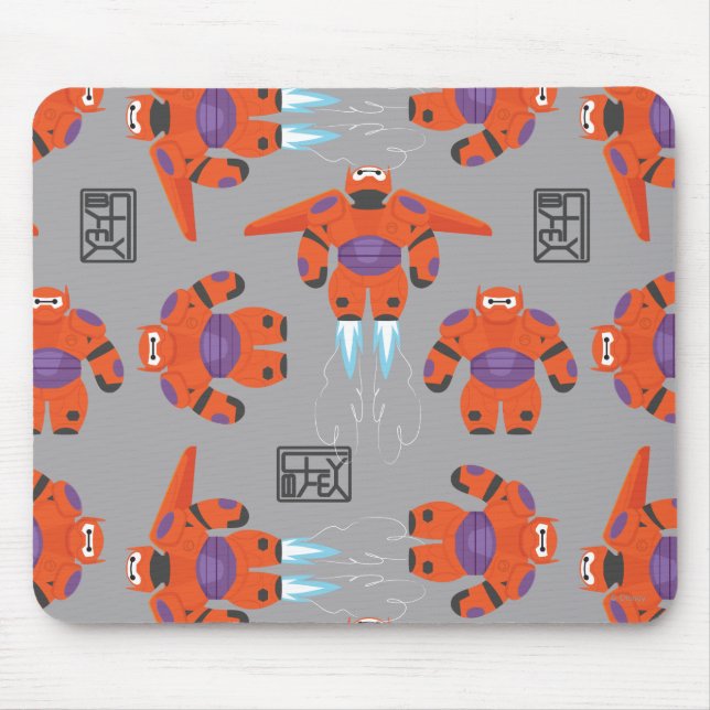 Baymax Orange Supersuit Pattern Mouse Pad (Front)