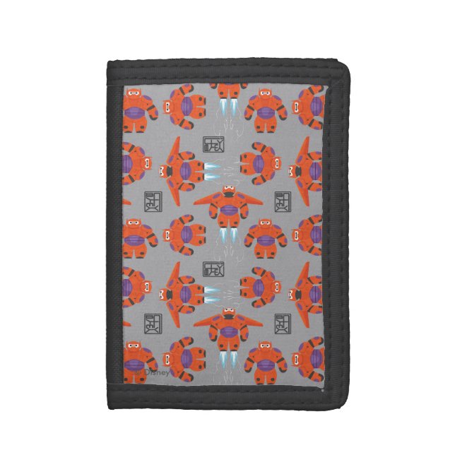 Baymax Orange Supersuit Pattern Tri-fold Wallet (Front Vertical)