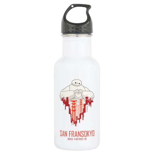 Baymax | San Fransokyo - Big Hero 6 Stainless Steel Water Bottle (Front)